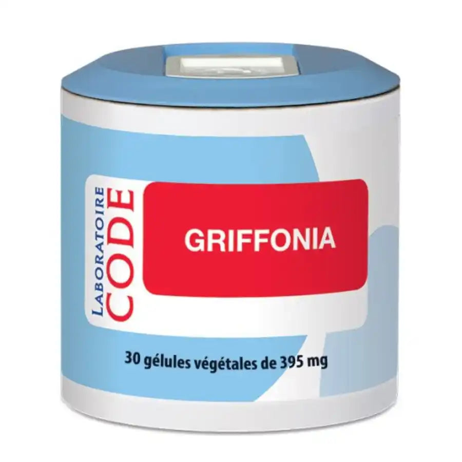Griffonia, boîte de 30 gélules végétales de la marque Laboratoire Code. 