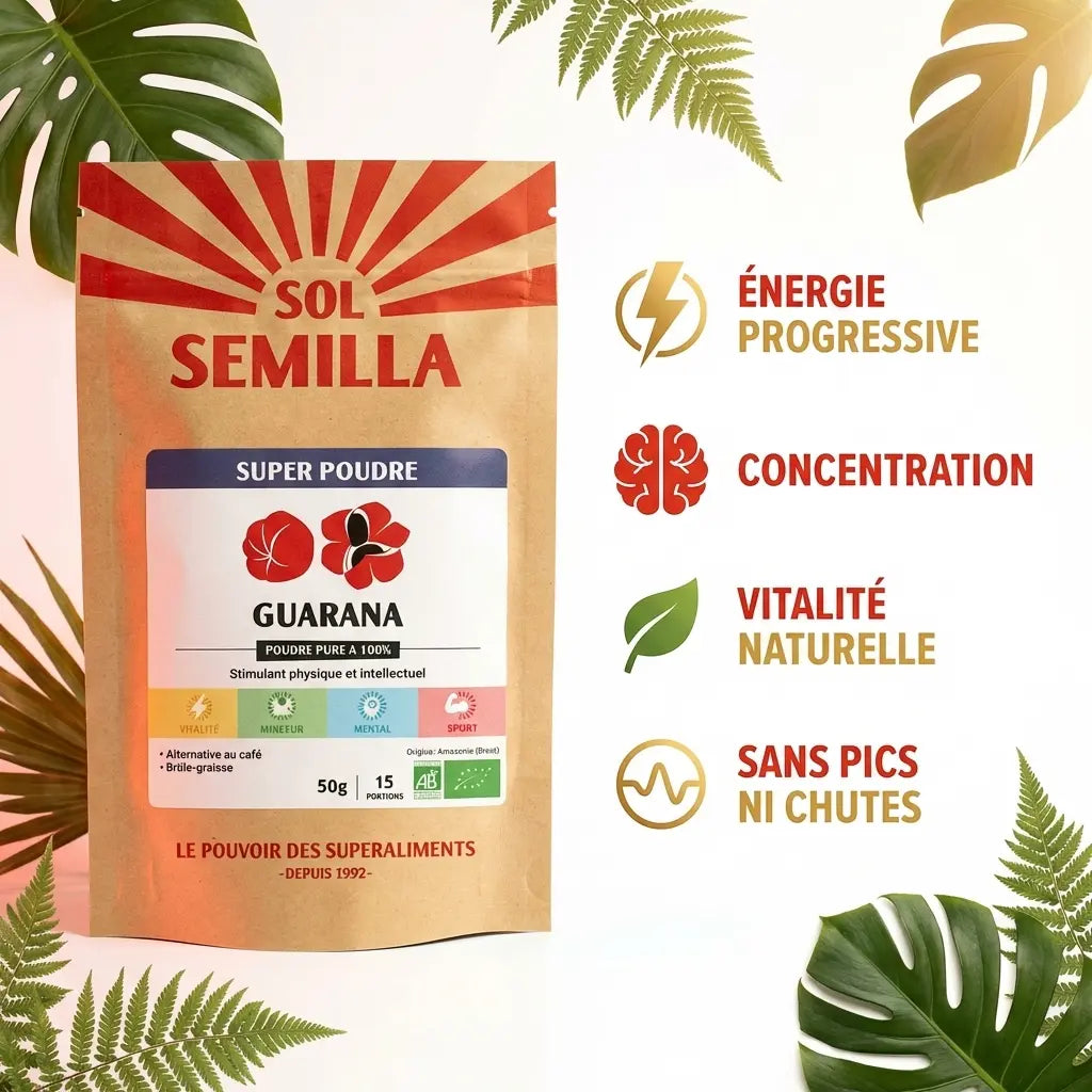 Guarana Bio Sol Semilla 50g - Énergie naturelle, concentration et vitalité sans pics