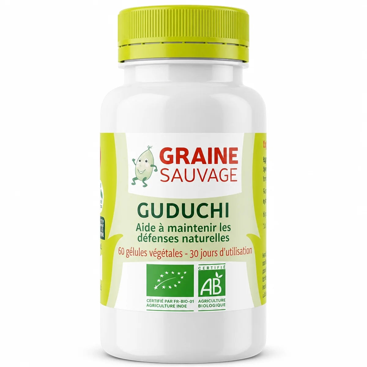 Guduchi Bio gélules vegan Graine Sauvage - complément alimentaire bio 60 capsules