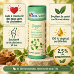 Gélules Guggul Bio Ayur-Vana 60 gélules : produit régulant le cholestérol, avec 2,5 % de guggulstérones, 100 % végétal