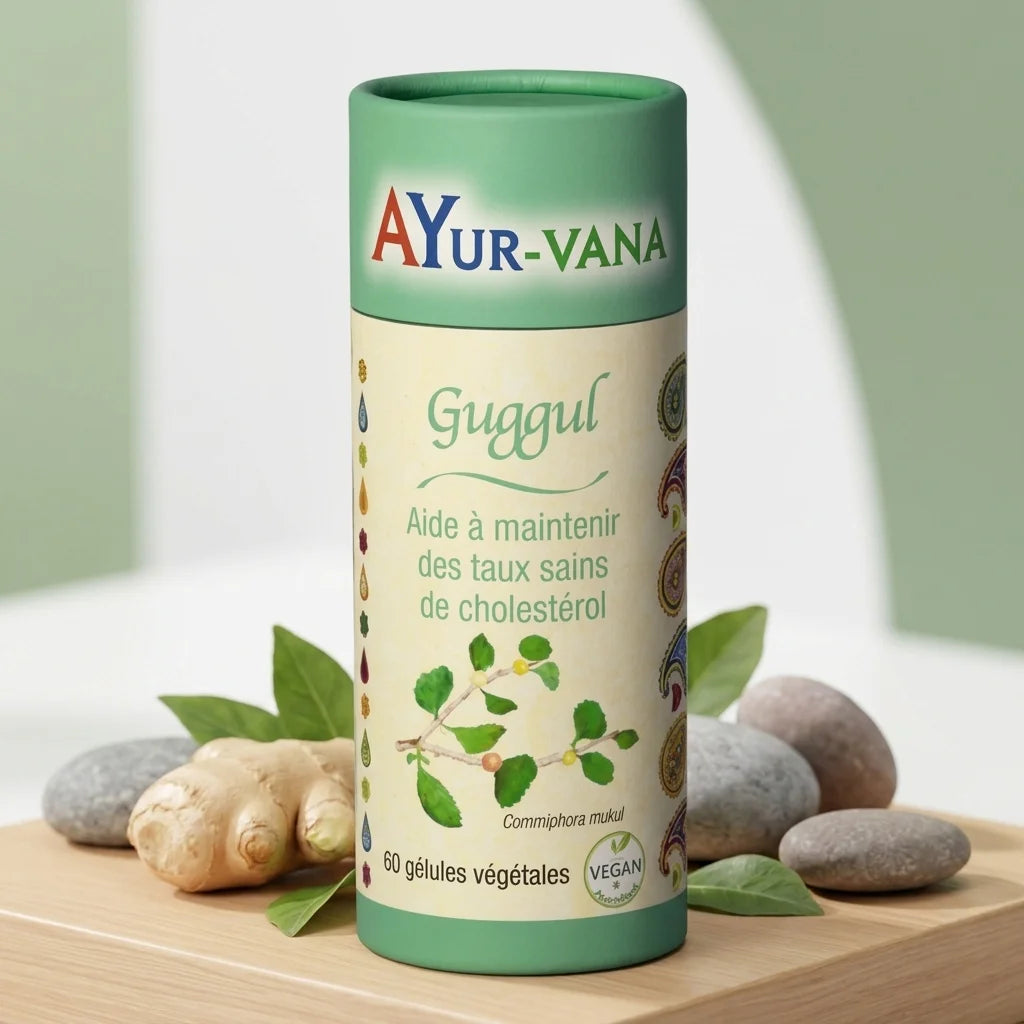 Guggul Bio Ayur-Vana 60 gélules régule cholestérol avec ingrédients naturels Ayurvédiques