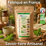 Gymnema bio 150g Ayur-vana en poudre avec feuilles de menthe et thé herbalisé