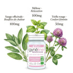 Gynéline Ménopause 30 gélules LT Labo avec sauge, mélisse et trèfle rouge pour bouffées de chaleur