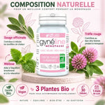 Gynéline Ménopause 30 gélules LT Labo avec sauge, mélisse et trèfle rouge bio