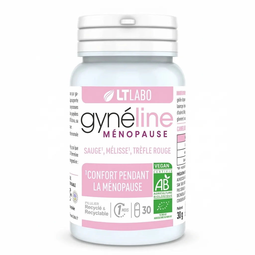 Gynéline Ménopause 30 gélules LT Labo - complément alimentaire périménopause