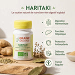 Haritaki bio 60 gélules Graine Sauvage - Bouteille avec bénéfices digestifs, hépatiques et antioxydants