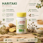 Haritaki bio 60 gélules Graine Sauvage avec ingrédients naturels et bénéfices digestifs