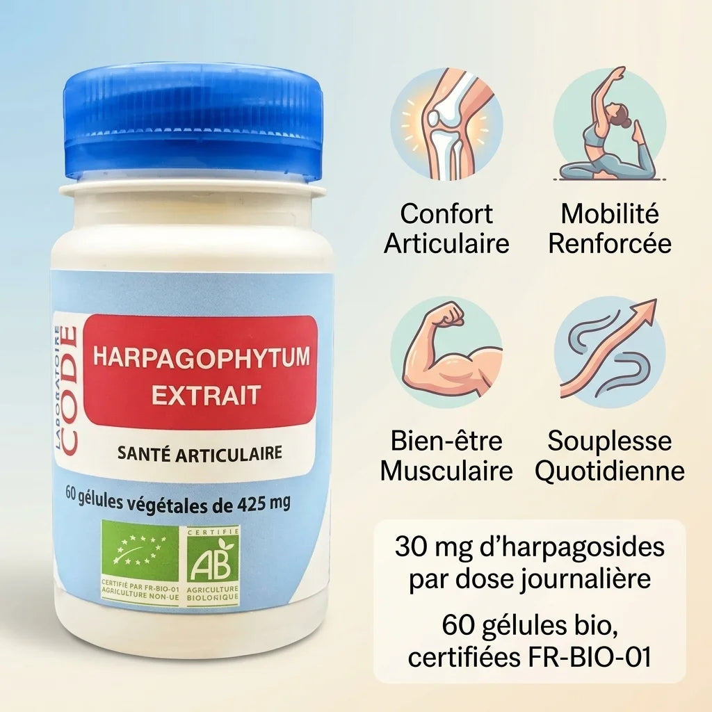 Harpagophytum Bio 60 gélules Laboratoire Code - Confort articulaire et mobilité