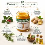 Herbamix Baume Rheumavedic 20g avec ingrédients naturels - gaulthérie, romarin, gingembre