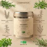 Herbes de Provence Bio 30g Place des épices avec composition romarin sarriette origan thym