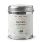 Herbes de Provence Bio 30g - Boîte métallique argent Place des épices