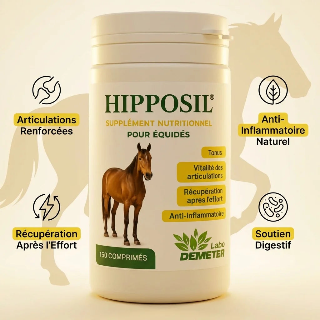 HIPPOSIL complément équin arthrose - 150 comprimés articulations, tendons, anti-inflammatoire naturel