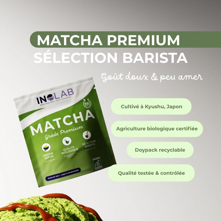 Caractéristiques du matcha premium de la marque INOLAB