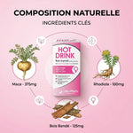 Labophyto Hot Drink Femme Bois Bandé 250ml avec ingrédients naturels Maca Rhodiola composition