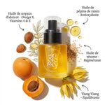 Huile corps Abricot & Ylang Ylang Andromée 30ml avec ingrédients naturels et propriétés cosmétiques