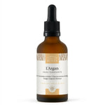 Flacon 50ml d'huile d'argan bio tonifiante Comptoir des huiles avec étiquette dorée