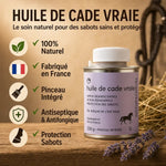 Huile de Cade Vraie Equi'soin 250g avec pinceau, naturelle et antiseptique pour chevaux