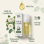 Huile de Camélia Bio 30ml Arc en Sels - Hydratation profonde et anti-âge naturel