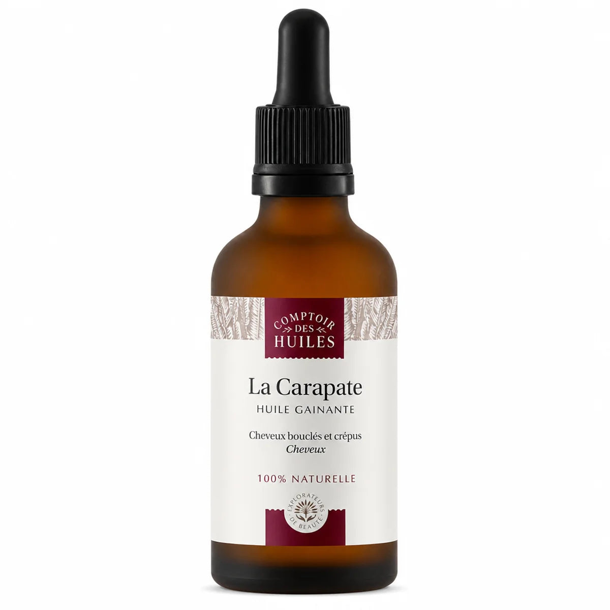 Huile de Carapate Bio 50ml Comptoir des Huiles - Flacon avec pipette gainante fortifiante