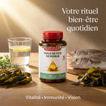 Huile de Foie de Morue Superdiet 120 capsules - Bouteille amber avec ingrédients naturels