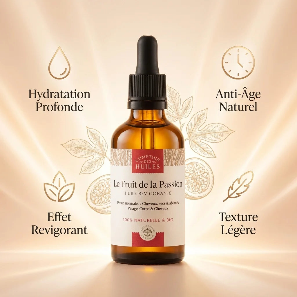 Huile de Fruit de la Passion 50ml Comptoir des Huiles - Hydratation et Anti-âge naturel