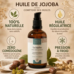 Huile de Jojoba 100ml Comptoir des Huiles - Régule sébum naturelle zéro comédogène