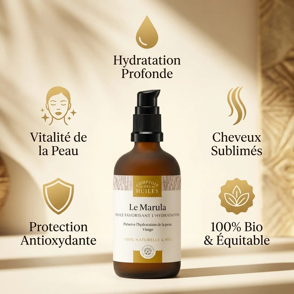 Huile de Marula Bio 100ml Comptoir des Huiles avec bénéfices hydratation protection antioxydante
