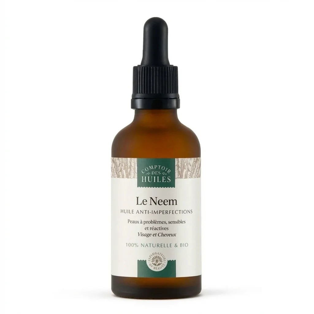 Flacon pipette 50ml Huile de Neem BIO Comptoir des Huiles anti-imperfections