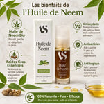 Huile de Neem Bio 30ml Arc en Sels avec ingrédients naturels et propriétés antibactériennes