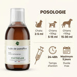 Huile de Paraffine 250ml Phyto'Lab avec guide posologie chien chat constipation
