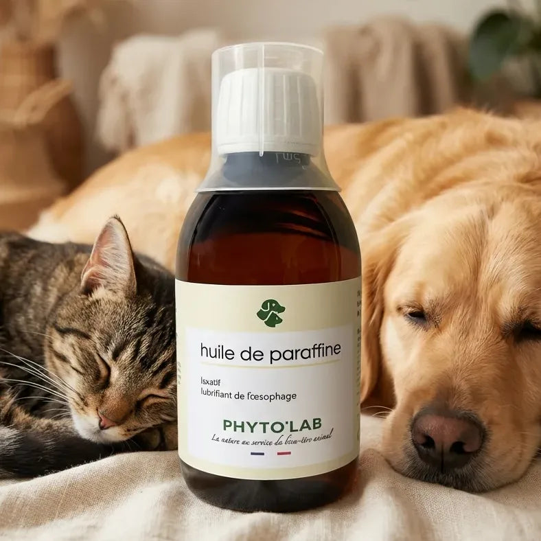 Huile de Paraffine Phyto'Lab 250ml pour traitement constipation chien chat
