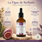 Huile de pépin de figue de barbarie bio 50ml - flacon ambré avec bénéfices anti-âge et vitamine E