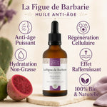 Huile de pépins de figue de barbarie bio 30ml anti-âge, hydratation et régénération cellulaire naturelle