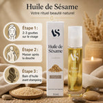 Huile de sésame Arc en Sels 50ml avec guide d'application visage, corps et cheveux