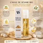 Huile de sésame bio Arc en Sels 50ml avec ingrédients naturels et vitamine E