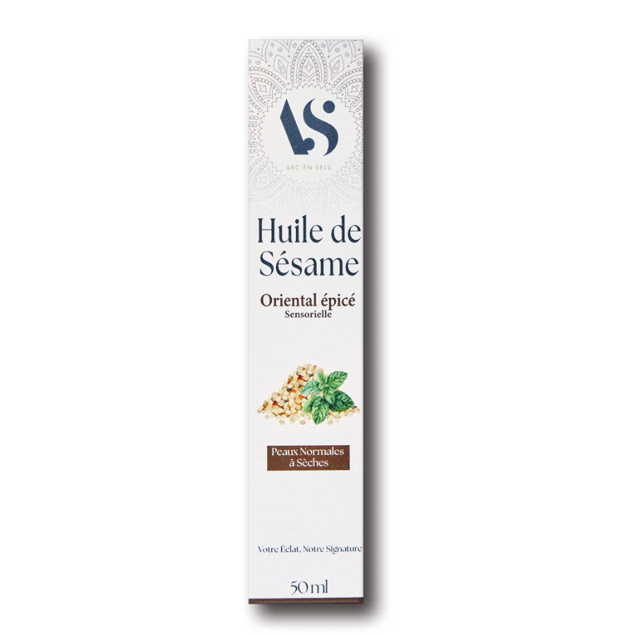 Huile de sésame oriental épice en 50ml pour peaux normales à sèches de la marque Arc en Sels 