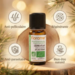 Huile essentielle cèdre Atlas bio Florame 10ml avec bénéfices anti-pelliculaire et régénérante