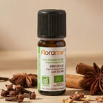 Huile essentielle clou de girofle bio Florame 10ml avec boutons frais et botaniques