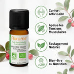 Huile essentielle Gaulthérie couchée Bio Florame 10ml avec bénéfices articulation et muscles