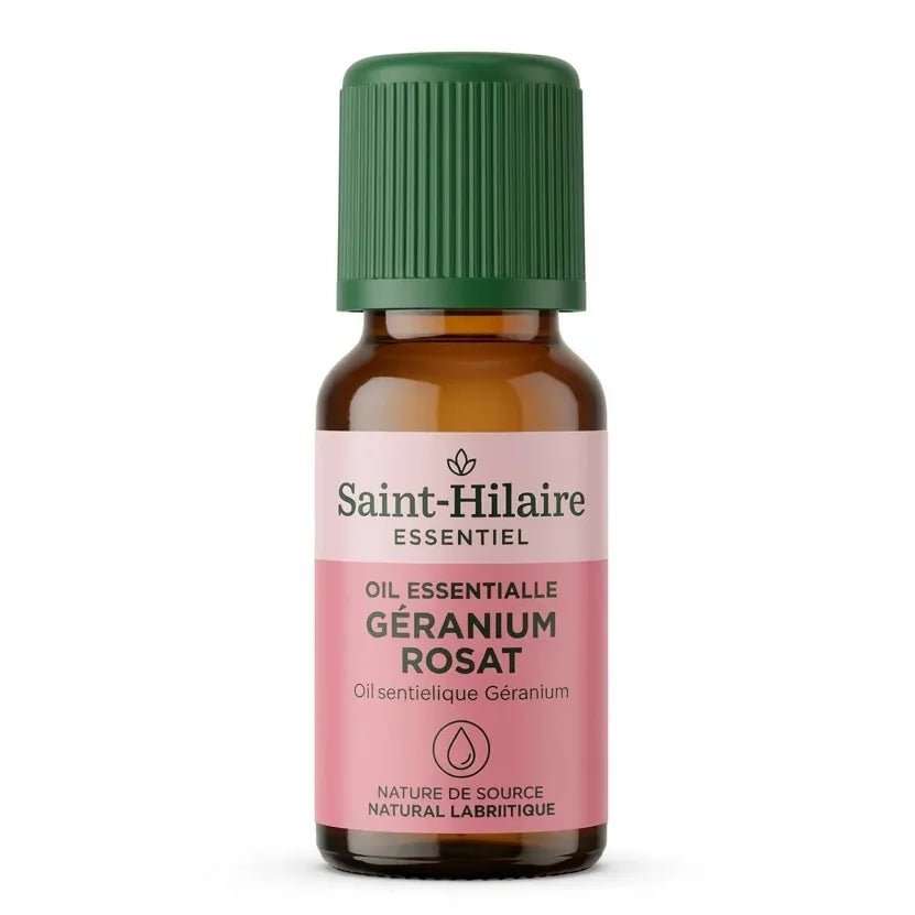 Huile essentielle géranium rosat bio Saint Hilaire 10 ml flacon verre ambré