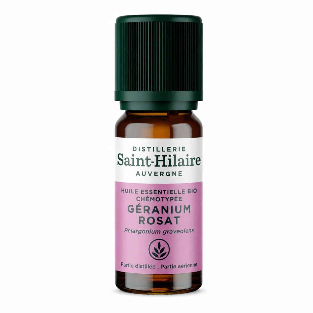 Huile essentielle géranium rosat bio Saint-Hilaire 10ml flacon verre ambré