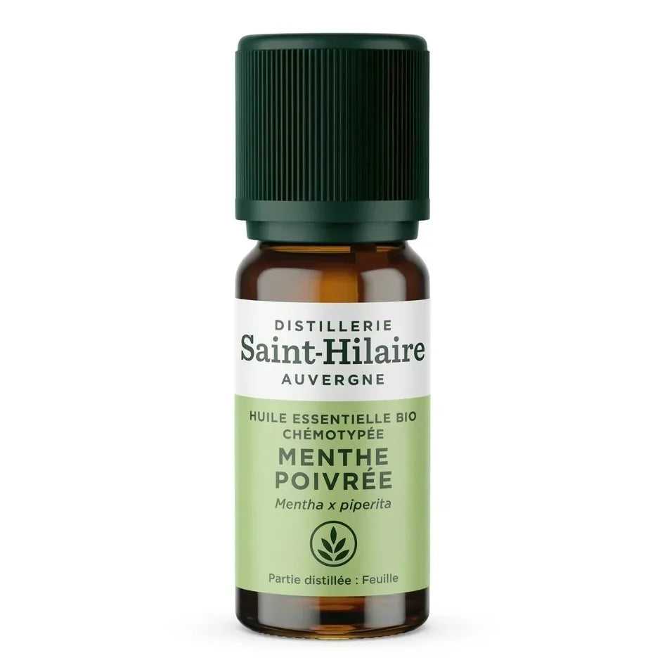 Huile essentielle menthe poivrée bio Saint-Hilaire 10ml flacon verre ambré