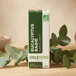 Huile essentielle eucalyptus radié bio 10ml Eolesens avec feuilles et certification