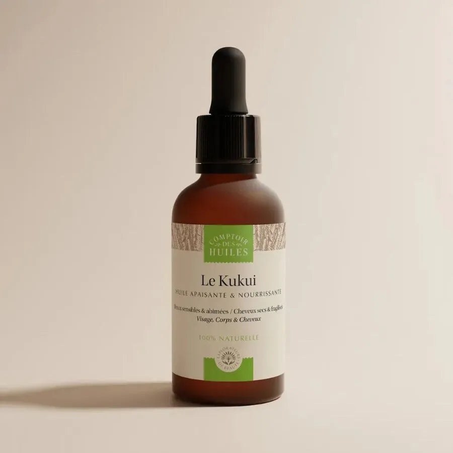 Une huile de Kukui de la marque Comptoir des huiles en 50 ml