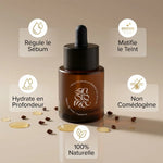 Huile Andromée 30ml pour peau grasse - Flacon avec bénéfices : régule sébum, matifie, hydrate