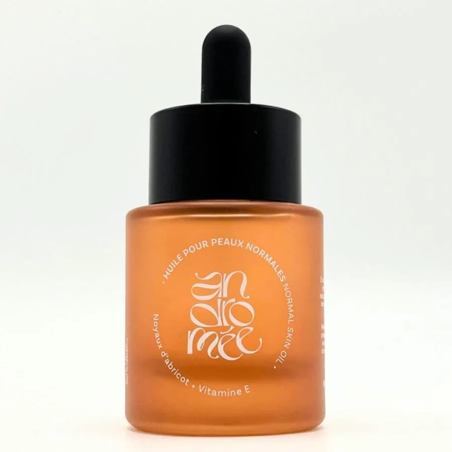 Une huile pour peaux normales de 30 ml de la marque Andromée