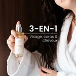 L'utilisation 3 en 1 de l'Huile sèche Visage, Corps & Cheveux Bio Endro