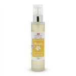 Huile sèche monoi bio Emma Noël 100mL flacon verre pompe spray fond blanc
