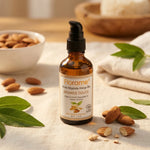 Huile Végétale d'Amande Douce Bio Florame 50ml avec pompe, fond spa naturel
