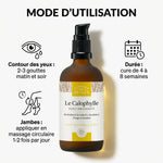Huile Calophylle Bio 100ml - Application contour yeux et jambes - Comptoir des huiles